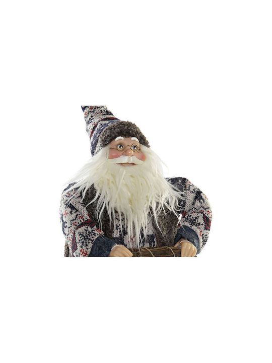 DKD Home Decor Santa Claus in Sleigh Blue 48x42x25cm