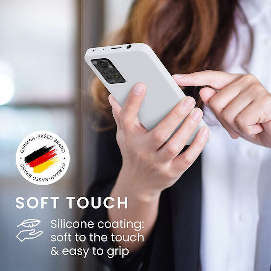 KWmobile Rubberized Umschlag Rückseite Silikon Weiß (Redmi Note 11 Pro)
