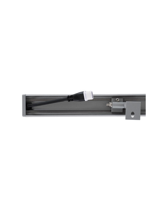 GloboStar Faia Outdoor Floor Lamp LED Wall Washer 24W with Natural White Light IP65 Silver