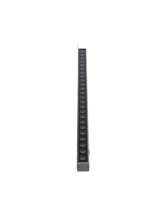 GloboStar Faia Außenstehlampe LED Wall Washer 24W mit Kaltweißem Licht IP65 Silber