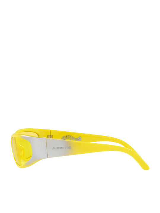 Arnette Men's Sunglasses with Yellow Horn-Rimmed Frame and Grey Lens AN4302 281685