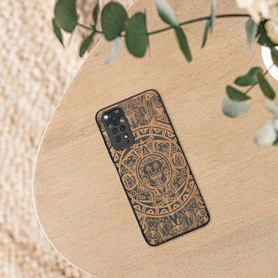 KWmobile Maya Calendar Wooden Back Cover Brown (Redmi Note 11 / 11S 4G)