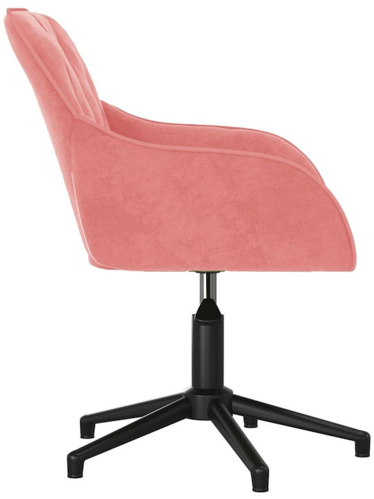 Swivel Visitor Chair with Arms Ροζ 56x61x72cm 2pcs