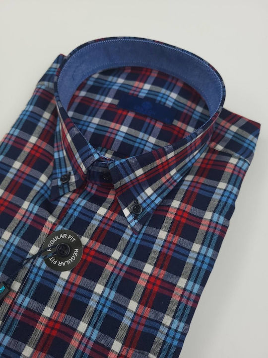 LEXTON Shirt Blue/Bordeaux