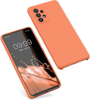 KWmobile Rubber Umschlag Rückseite Silikon Summer Orange (Galaxy A52 / A52s) 54347.203