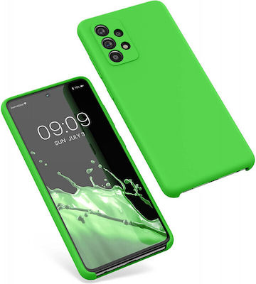 KWmobile Rubber Umschlag Rückseite Silikon Lime Green (Galaxy A52 / A52s) 54347.159