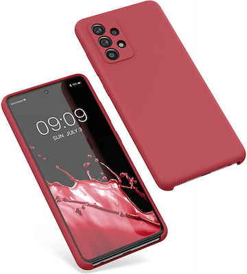 KWmobile Rubber Umschlag Rückseite Silikon Classic Red (Galaxy A52 / A52s) 54347.208