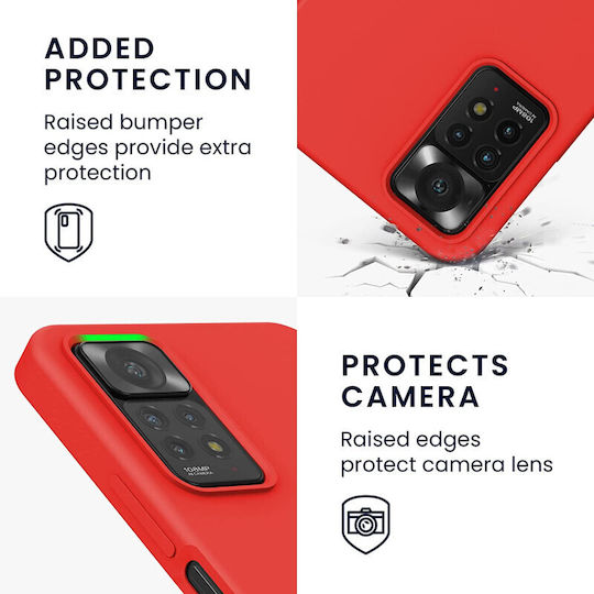 KWmobile Rubberized TPU Back Cover Σιλικόνης Κόκκινο (Redmi Note 11 Pro)