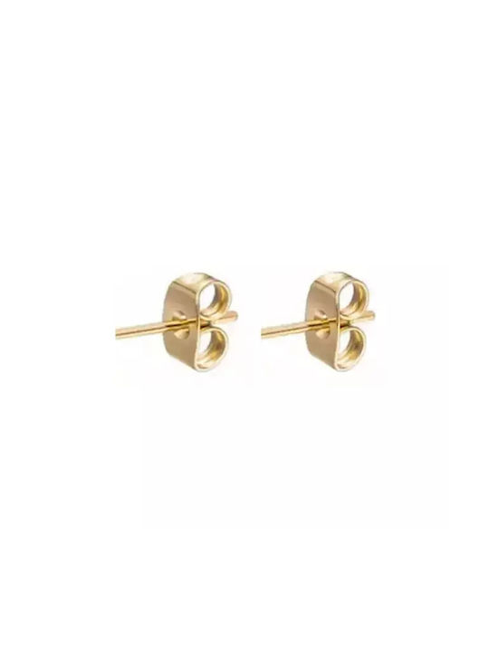 Oxzen Earrings made of Steel Gold Plated with Stones