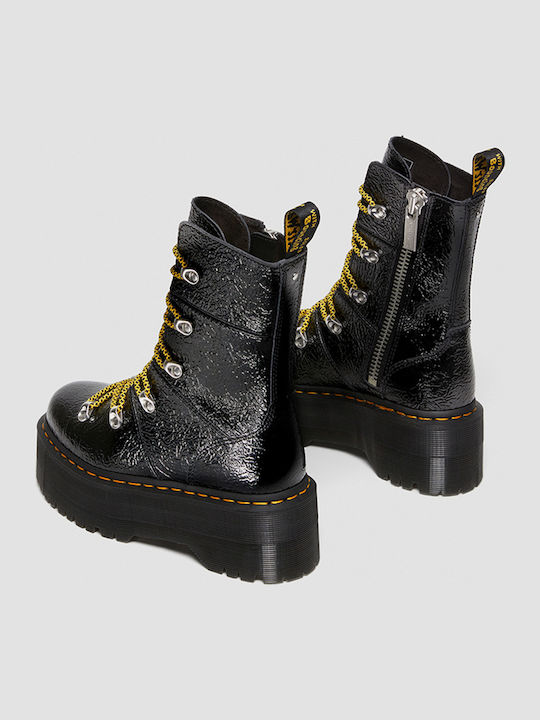 Ghilana Max Stiefeletten Damen aus Lackleder Schwarz
