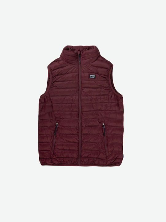 Ärmellos Winter Jacke Puffer Wine