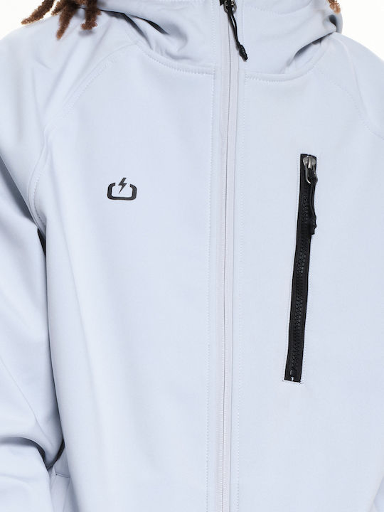 Winter Jacket Softshell Waterproof and Windproof Ice White