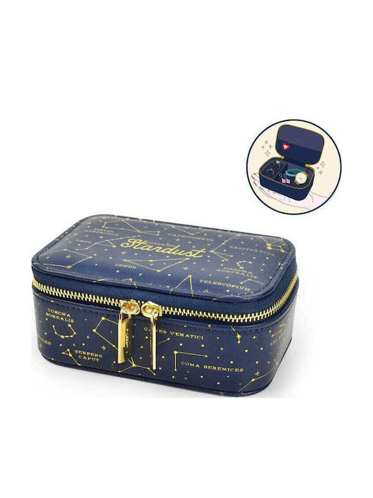 Legami Milano Blue Travel Jewellery Box 13x5.5x9cm