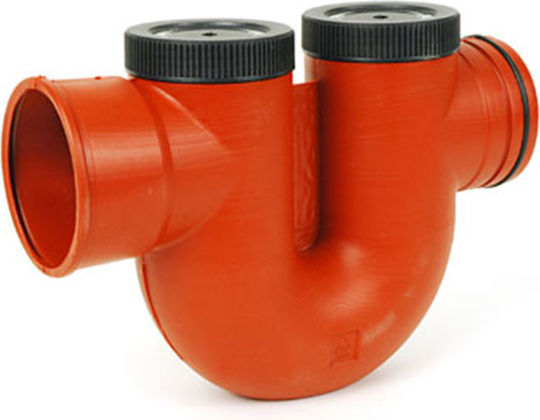 Plastic Racorduri sifon cu Ieșire 125mm Maro