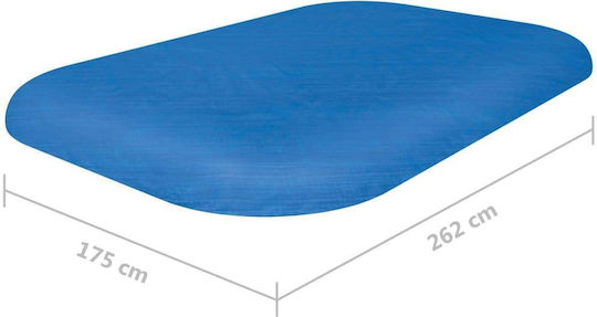 Bestway Flowclear Αντηλιακό Προστατευτικό Κάλυμμα Πισίνας Παραλληλόγραμμο Μπλε 262x175εκ.