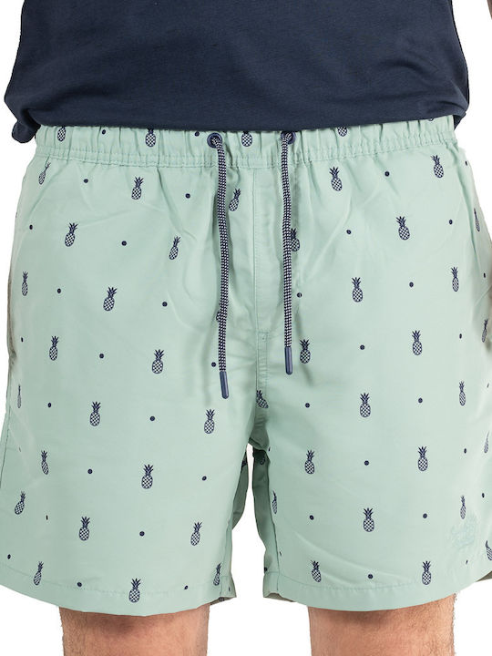 Men's Swimwear Shorts Mint with Patterns