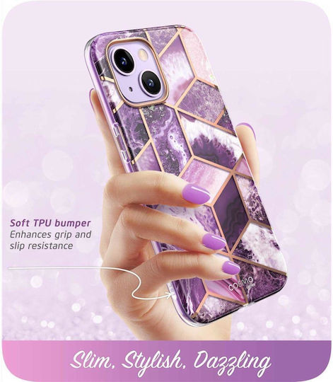 Supcase Cosmo 360 Full Cover Silicone 2mm Marble Purple (iPhone 14 Plus)