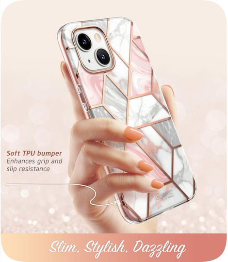 Supcase Cosmo 360 Full Cover Σιλικόνης 2mm Marble Pink (iPhone 13)