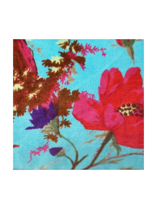 Synchronia Sofa Cushion Made of 100% Cotton Turquoise 35x60cm