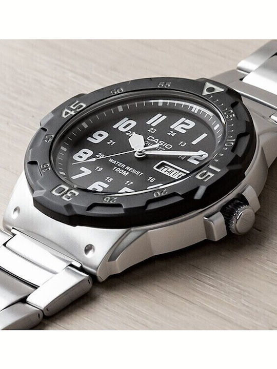 Casio Men's Watch 47mm Battery with Silver Metal Bracelet