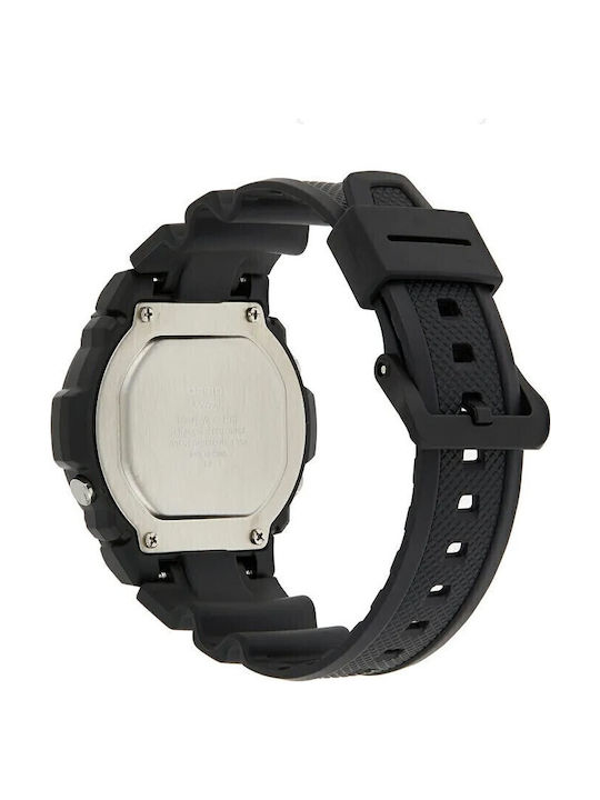 Casio Digital Men's Watch 48mm Chronograph Battery with Blue Rubber Strap