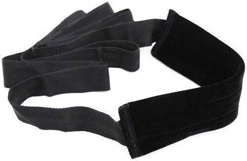 Naughty Toys Neck & Limb Restraint Set Neck to Ankles Cuffs Restraints Kit in Black Color