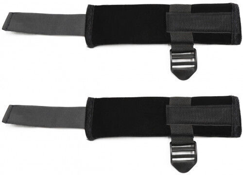 Naughty Toys Neck & Limb Restraint Set Neck to Ankles Cuffs Restraints Kit in Black Color