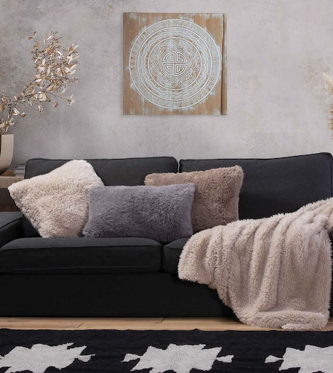 Nef-Nef Homeware Perna De Canapea Iverson Din Blană Ecru 50x50 Cm