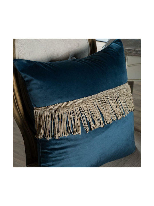 Teoran Velvet Decorative Pillow Case with Tassels from Velvet 15 30x50cm