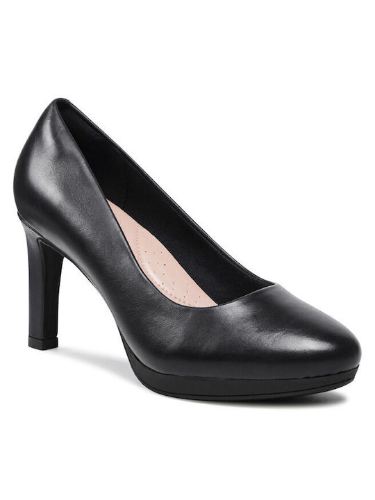 Anatomic Leather Pointed Toe Stiletto Navy Blue High Heels Ambyr Joy