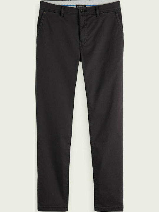 Mott Pantaloni Chino Elastic Slim Fit Gri