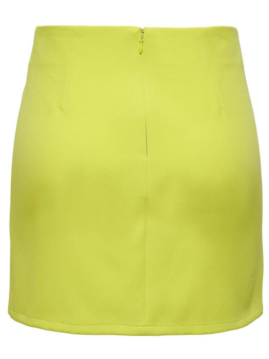 Only Ψηλόμεση Mini Φούστα σε Κίτρινο χρώμα