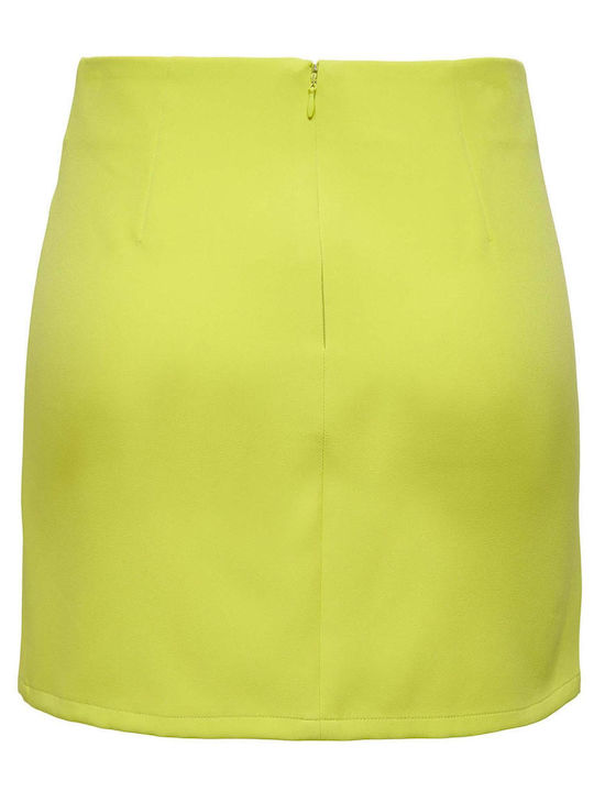 Only High Waist Mini Skirt in Yellow color