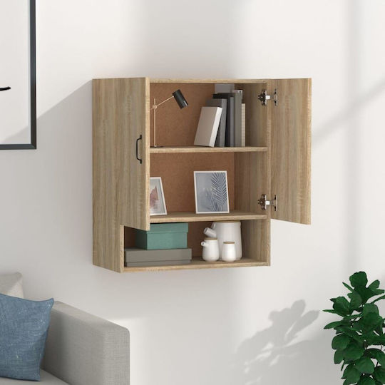 Hängeschrank fürs Wohnzimmer aus Spanplatte Sonoma 60x31x70 cm