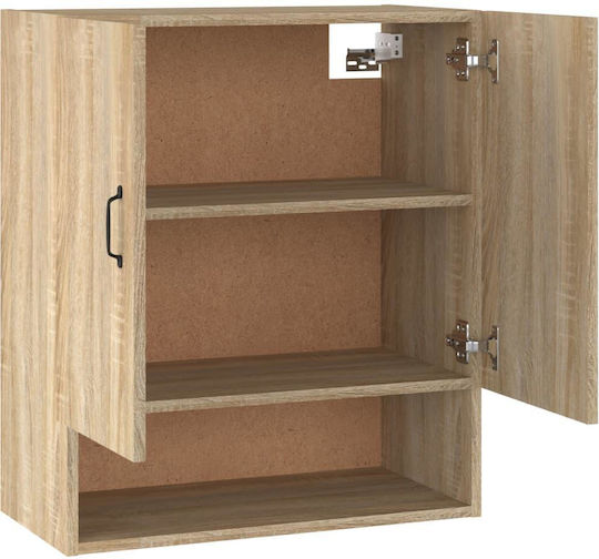 Hängeschrank fürs Wohnzimmer aus Spanplatte Sonoma 60x31x70 cm