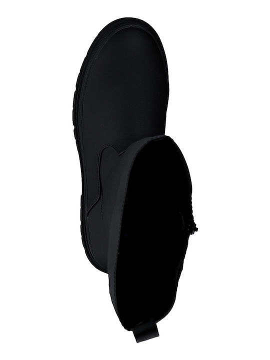 Damenstiefel mit mittlerem Absatz Schwarz