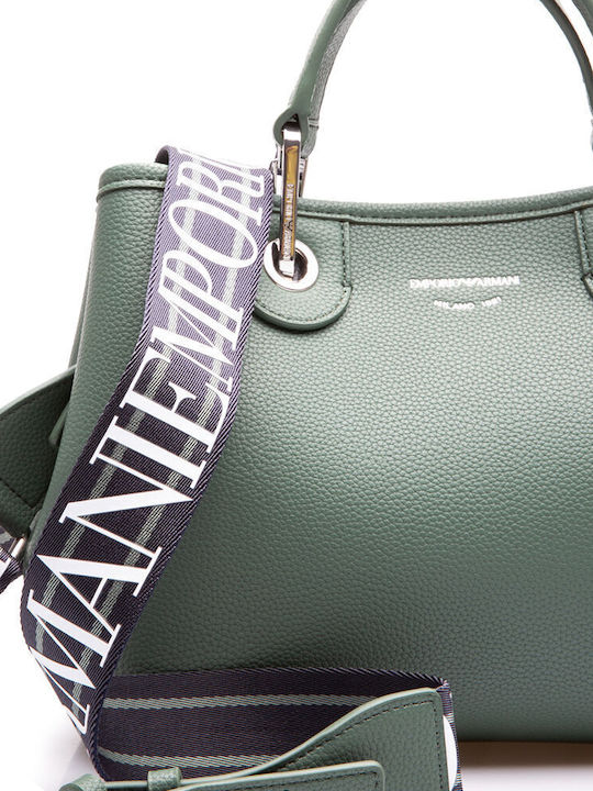Din piele Geantă de damă Tote De mână Verde