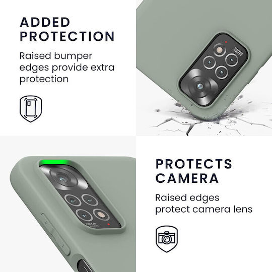 KWmobile Back Cover Silicone Grey Green (Redmi Note 11 / 11S 4G)
