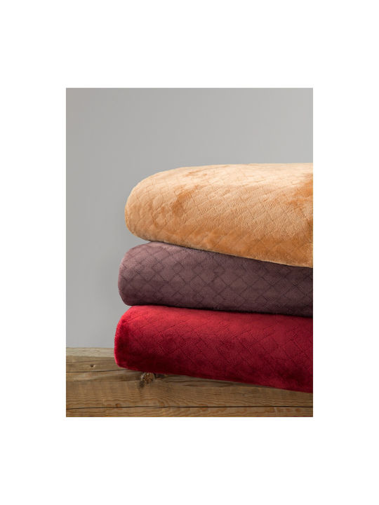Kocoon Cosy Ριχτάρι Τριθέσιου Καναπέ Ζακάρ 180x300εκ. Bordeaux 30234