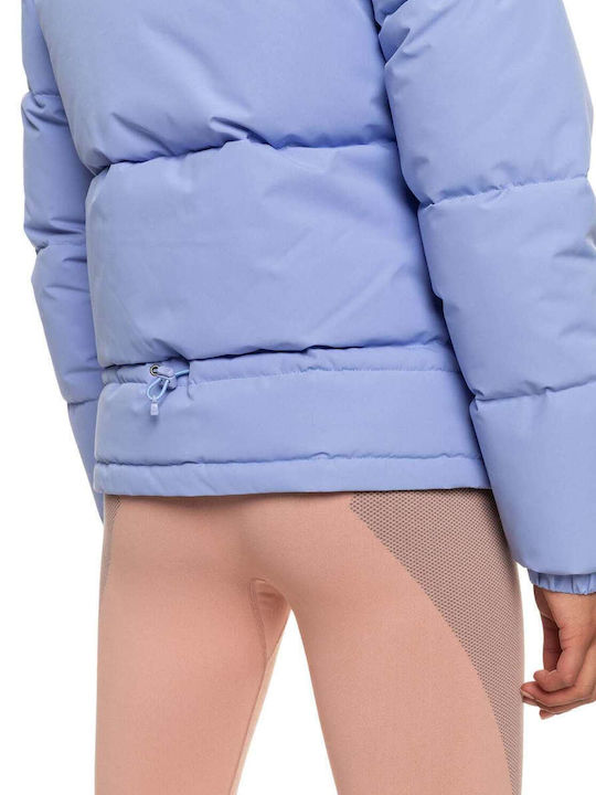 Winter Rebel Women's Long Puffer Jacket Waterproof for Winter with Hood Lilacc