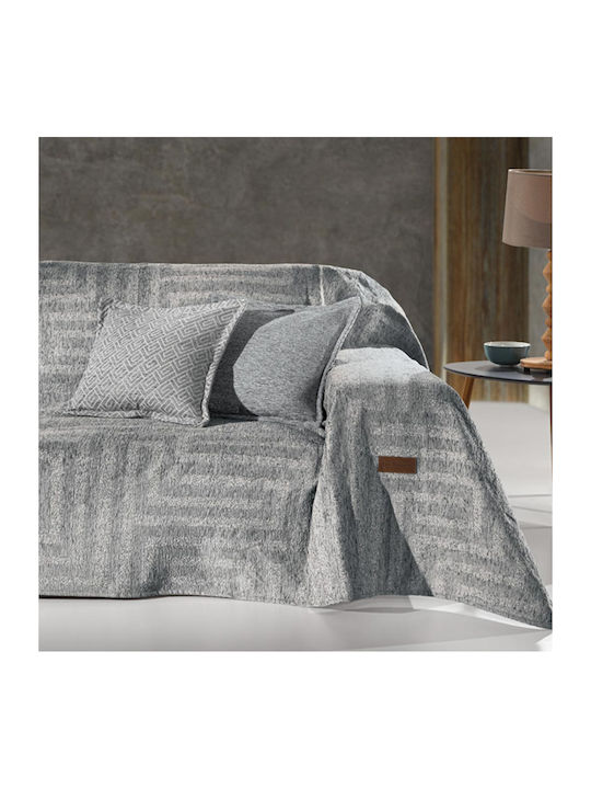 Guy Laroche Aberon Ριχτάρι Πολυθρόνας Chenille 150x180εκ. Silver 1133030222024
