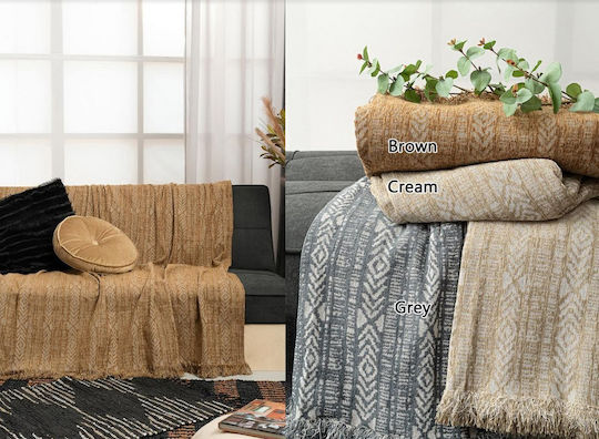 Palamaiki Basil Sofa Throw Chenille 180x250cm Brown