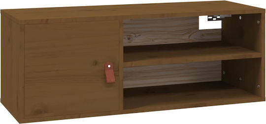 Dulap Suspendat pentru Sufragerie din Lemn Masiv Natural - Miere 80x30x30cm