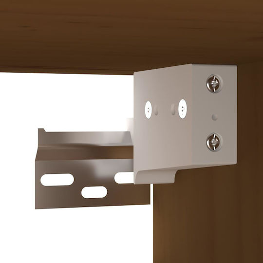Dulap Suspendat pentru Sufragerie din Lemn Masiv Natural - Miere 80x30x30cm