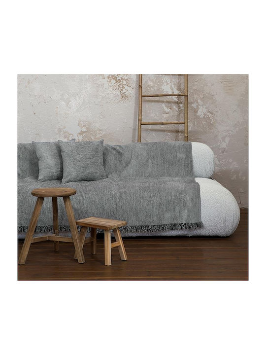 Nima Matis Ριχτάρι Τριθέσιου Καναπέ Chenille 180x300εκ. Gray