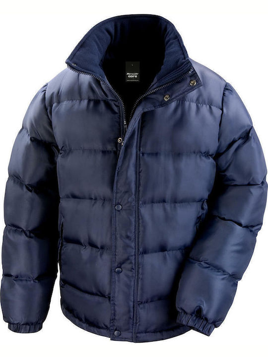 Winter Jacke Puffer Wasserdicht und Winddicht Marineblau