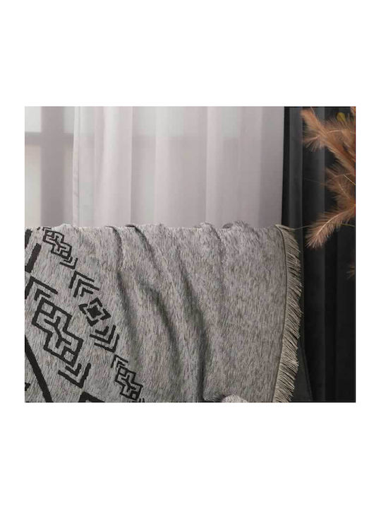 Palamaiki Vegor Ριχτάρι Πολυθρόνας Chenille 180x180εκ. Grey 9-120592-002