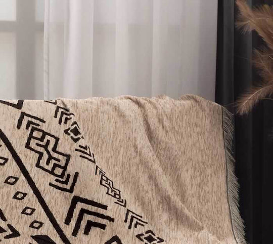 Palamaiki Vegor Ριχτάρι Πολυθρόνας Chenille 180x180εκ. Beige