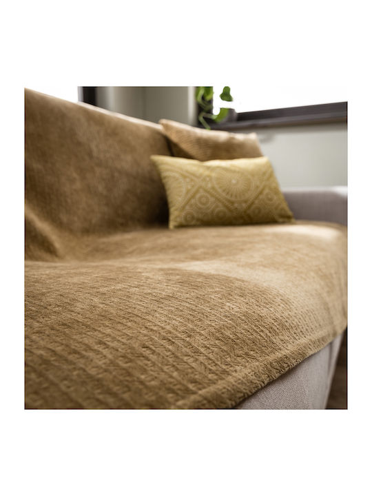 Gofis Home 421 Ριχτάρι Διθέσιου Καναπέ Βελουτέ 180x250εκ. 37 Gold Green 2007421237228