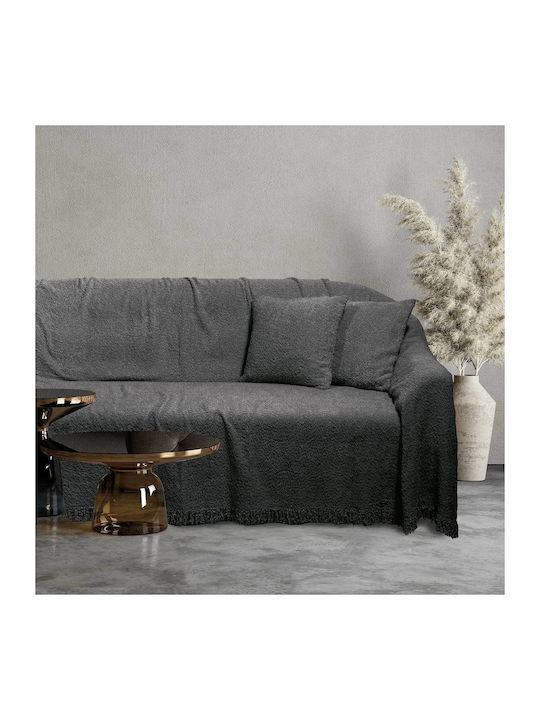 Das Home Three-Seater Sofa Throw 0237 180x300cm Dark grey